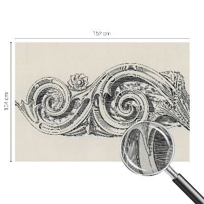 Papel mural con patrón decorativo Adorno para plantas