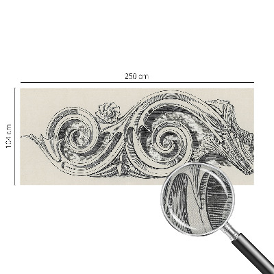 Papel mural con patrón decorativo Adorno para plantas