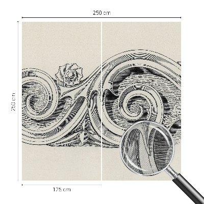 Papel mural con patrón decorativo Adorno para plantas