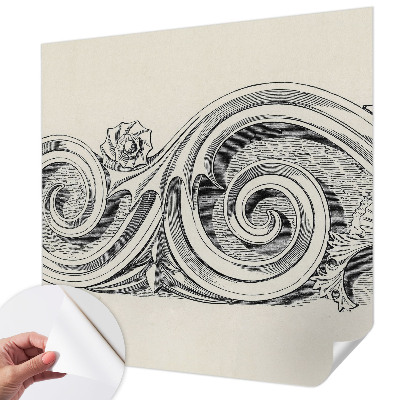 Papel mural con patrón decorativo Adorno para plantas