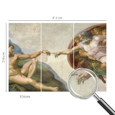 Fotomural decorativo para cabecero de cama con diseño de contacto espiritual para cabecero