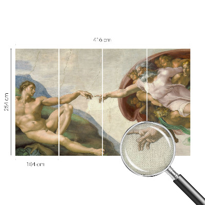 Fotomural decorativo para cabecero de cama con diseño de contacto espiritual para cabecero