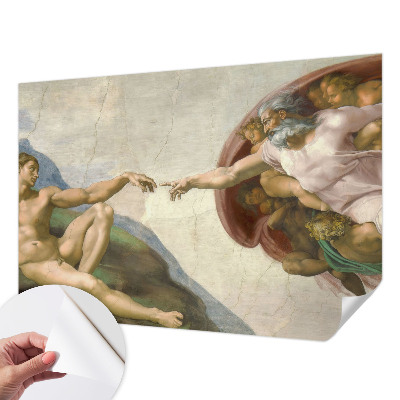Fotomural decorativo para cabecero de cama con diseño de contacto espiritual para cabecero