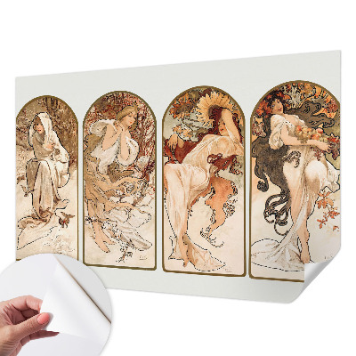 Papel mural con patrón decorativo con motivo de poros femeninos