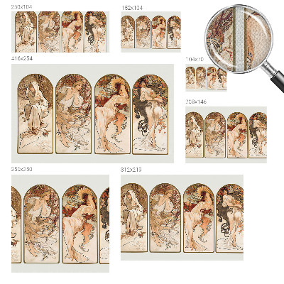 Papel mural con patrón decorativo Poros femeninos