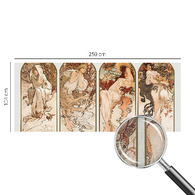 Papel mural con patrón decorativo Poros femeninos