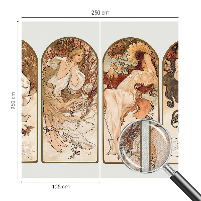 Papel mural con patrón decorativo Poros femeninos