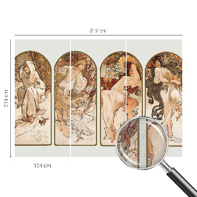 Papel mural con patrón decorativo Poros femeninos