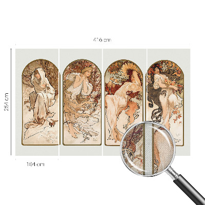 Papel mural con patrón decorativo Poros femeninos