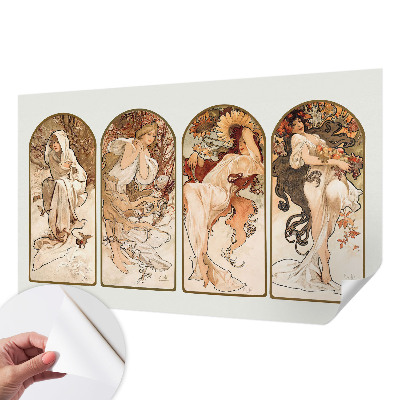 Papel mural con patrón decorativo con motivo de poros femeninos