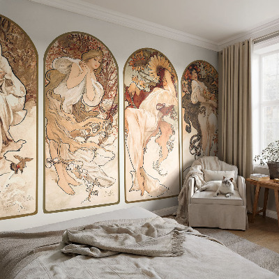 Papel mural con patrón decorativo Poros femeninos