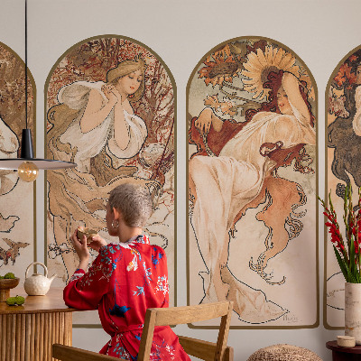 Papel mural con patrón decorativo Poros femeninos