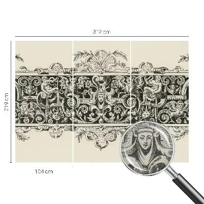 Mural de pared con estampado hermoso con motivos mitológicos