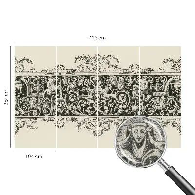 Mural de pared con estampado hermoso con motivos mitológicos