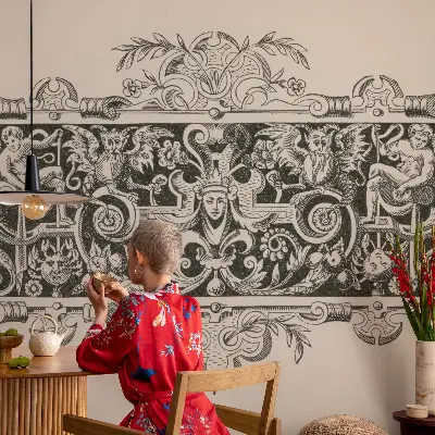 Mural de pared con estampado hermoso con motivos mitológicos