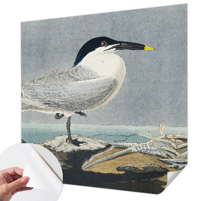 Papel mural texturado decorativo con un diseño de elegancia ornitológica