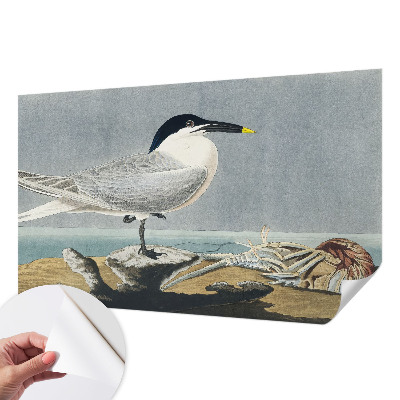 Papel mural texturado decorativo con un diseño de elegancia ornitológica
