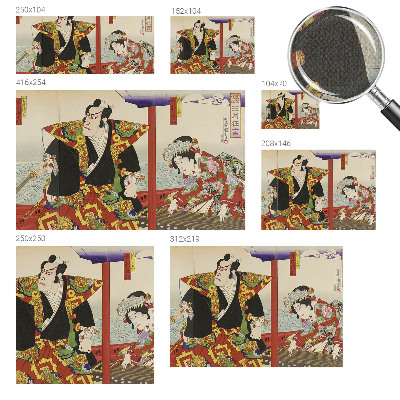 Papel mural con patrón decorativo Teatro japonés