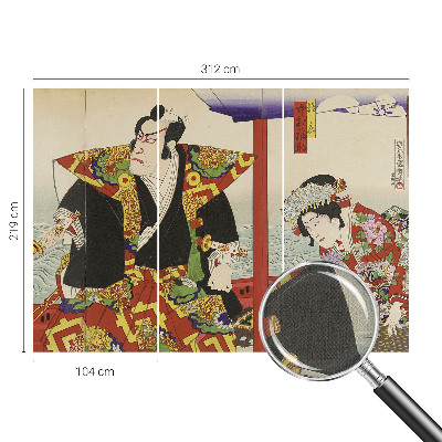 Papel mural con patrón decorativo Teatro japonés