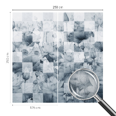 Papel mural texturado decorativo flores de loto