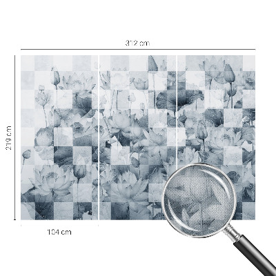 Papel mural texturado decorativo flores de loto