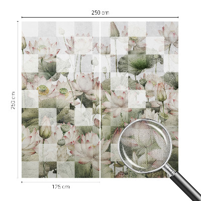 Fotomural decorativo para cabecero de cama con patrones de loto