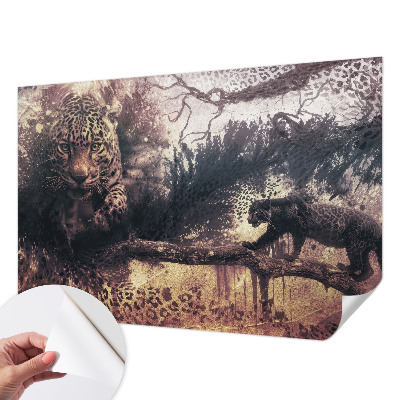 Papel mural con patrón decorativo con un diseño de tema forestal