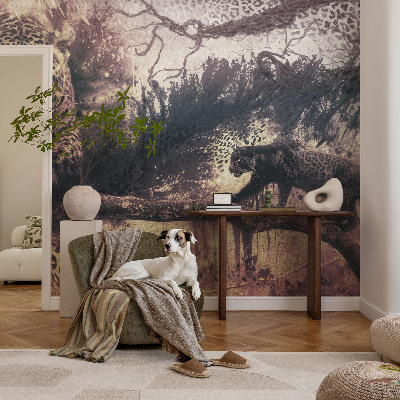 Papel mural con patrón decorativo Tema del bosque