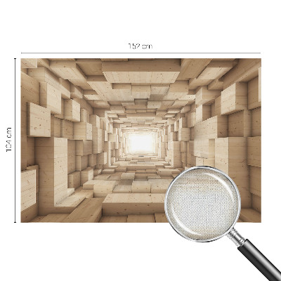 Papel mural texturado decorativo Túnel de madera