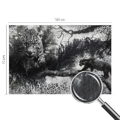 Mural de pared con estampado hermoso con un motivo de leopardos abstractos