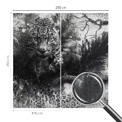 Mural de pared con estampado hermoso con un motivo de leopardos abstractos