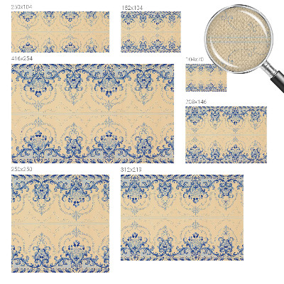 Fotomural decorativo para cabecero de cama adornos azules