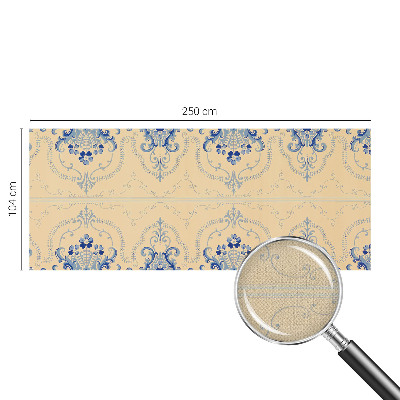 Fotomural decorativo para cabecero de cama con motivos adornos azules