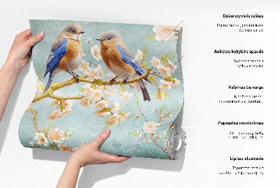 Fotomural decorativo para cabecero de cama adornos azules