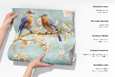 Fotomural decorativo para cabecero de cama adornos azules