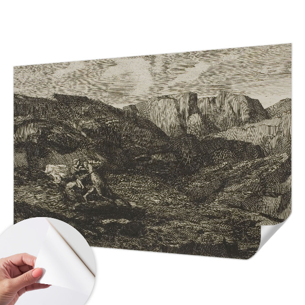 Papel mural con patrón decorativo Viaje a la montaña