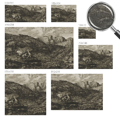 Papel mural con patrón decorativo Viaje a la montaña