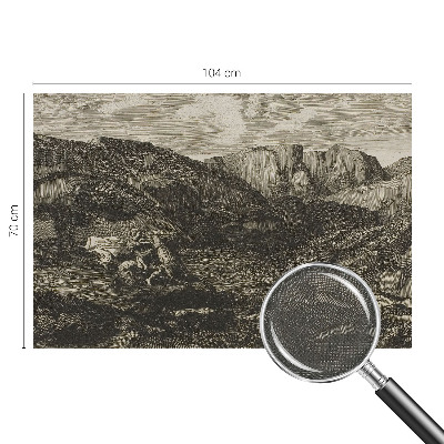 Papel mural con patrón decorativo Viaje a la montaña