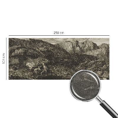 Papel mural con patrón decorativo Viaje a la montaña