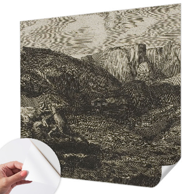 Papel mural con patrón decorativo Viaje a la montaña