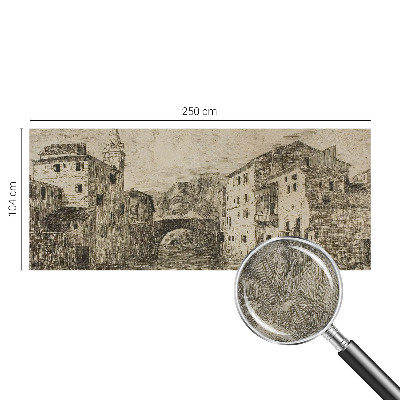 Mural de pared con estampado hermoso Panorama de la ciudad