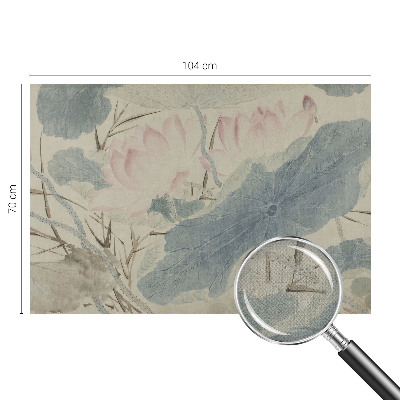 Papel mural texturado decorativo hojas de loto