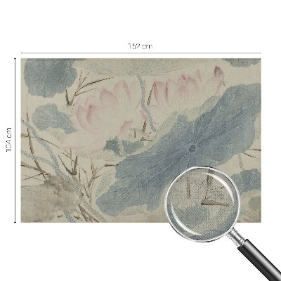 Papel mural texturado decorativo hojas de loto