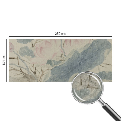 Papel mural texturado decorativo hojas de loto