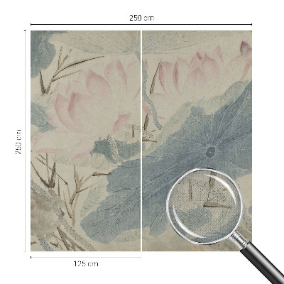 Papel mural texturado decorativo hojas de loto