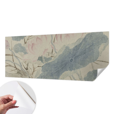 Papel mural texturado decorativo hojas de loto