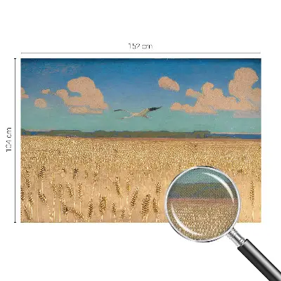 Mural de pared con estampado hermoso con un motivo de campo de trigo