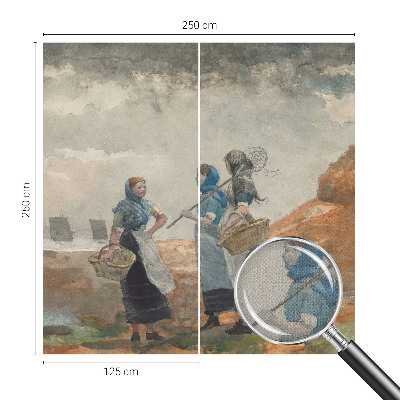 Papel mural con patrón decorativo Una costa serena