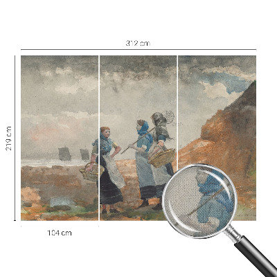 Papel mural con patrón decorativo Una costa serena