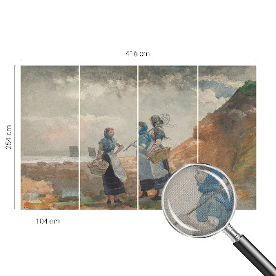 Papel mural con patrón decorativo Una costa serena